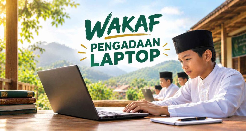 Wakaf pengadaan laptop untuk mendukung pendidikan santri dan pelajar di pedesaan