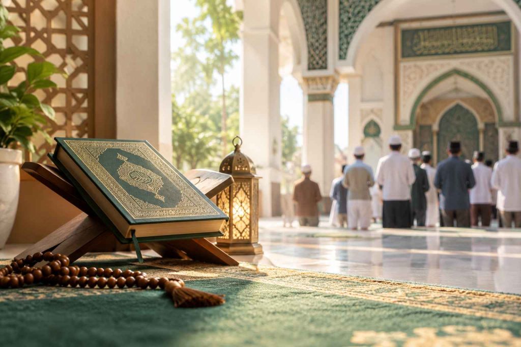 Amalan sebelum salat Jumat dengan membaca Al-Qur’an dan mempersiapkan diri menuju masjid